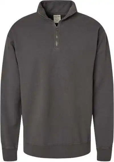 Comfortwash Gdh425 Garment Dyed Quarter Zip Sweatshirt New Railroad Gray