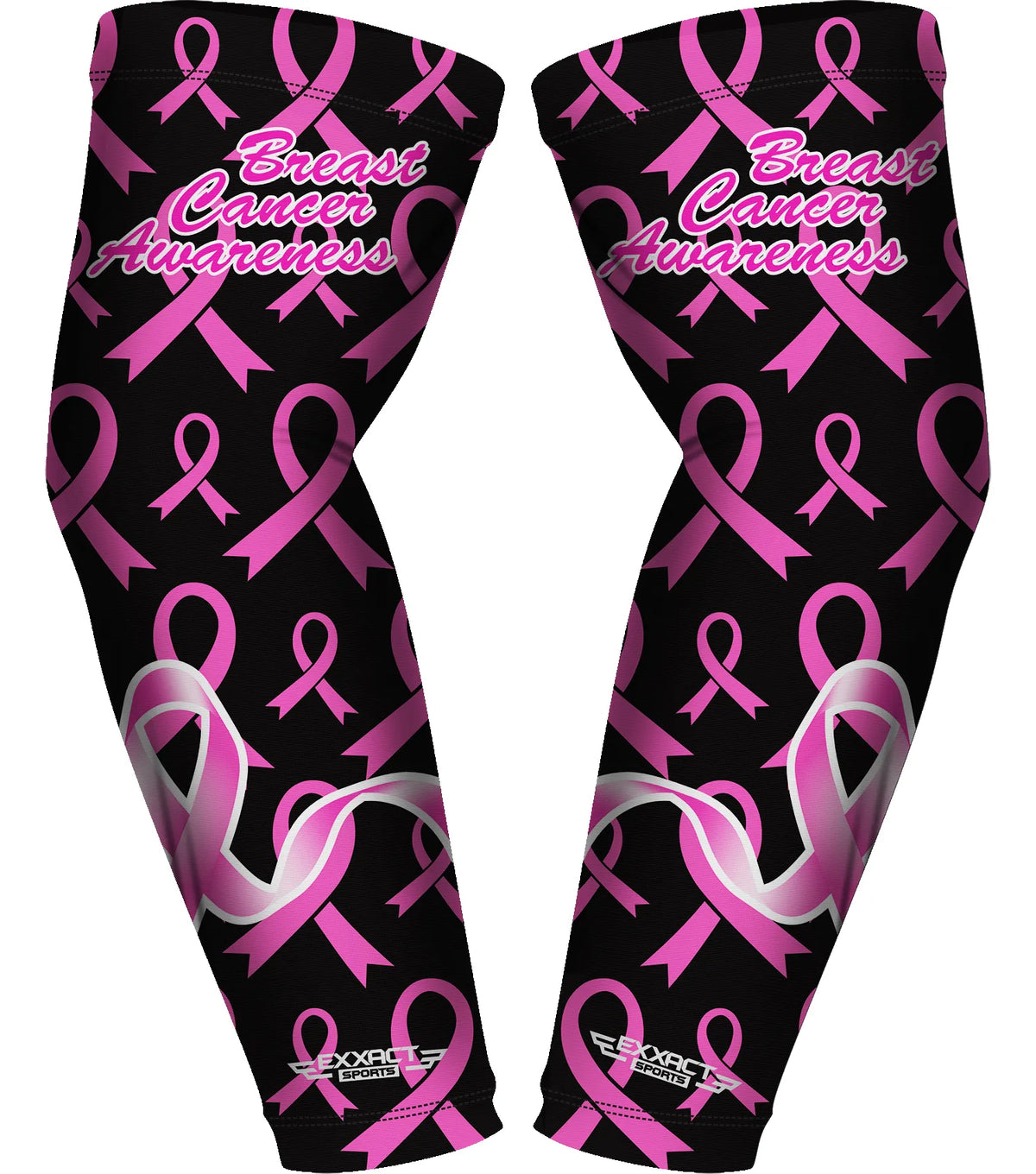 Compression Arm Sleeves for Mens & Womens Youth Adult - (1 Pair) Breast Cancer