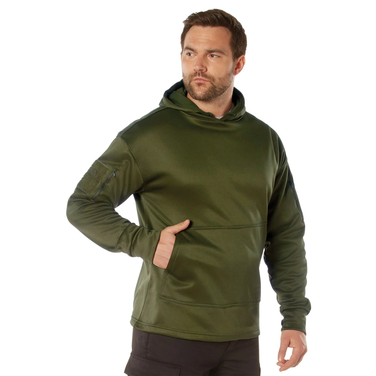 Concealed Carry Hoodie - Olive Drab / m