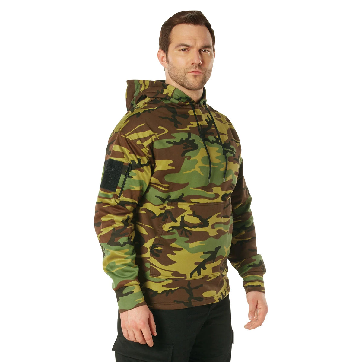 Concealed Carry Hoodie - Woodland Camo / s