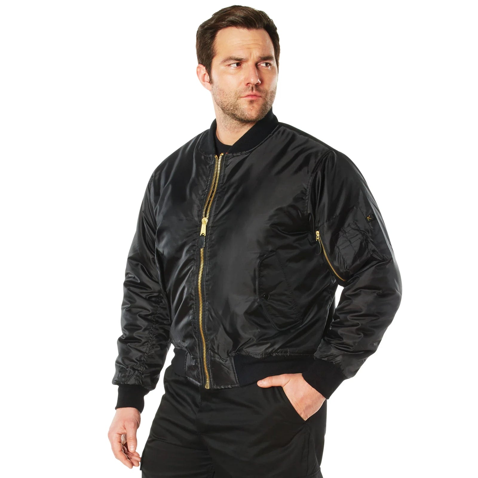 Concealed Carry Ma-1 Flight Jacket - Black / s