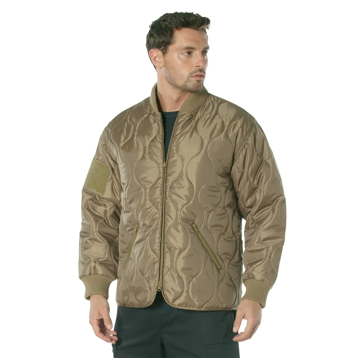 Concealed Carry Quilted Woobie Jacket - Coyote Brown / s