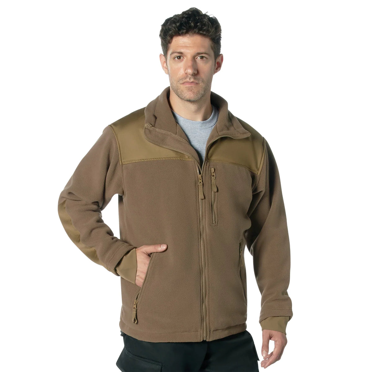 Concealed Carry Spec Ops Fleece Jacket - Coyote Brown / s