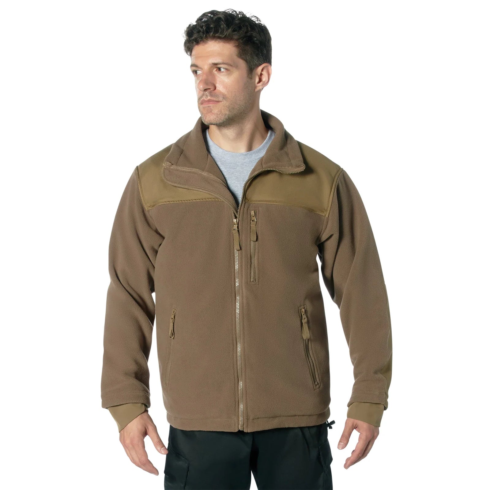 Concealed Carry Spec Ops Fleece Jacket - Coyote Brown / s