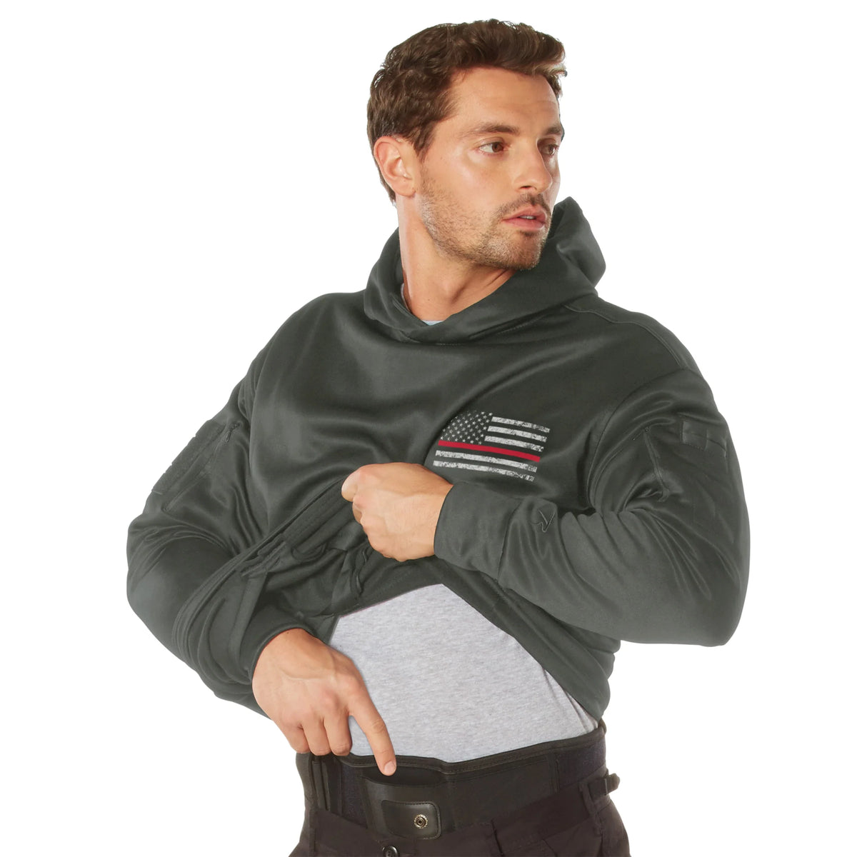 Concealed Carry Thin Red Line Hoodie
