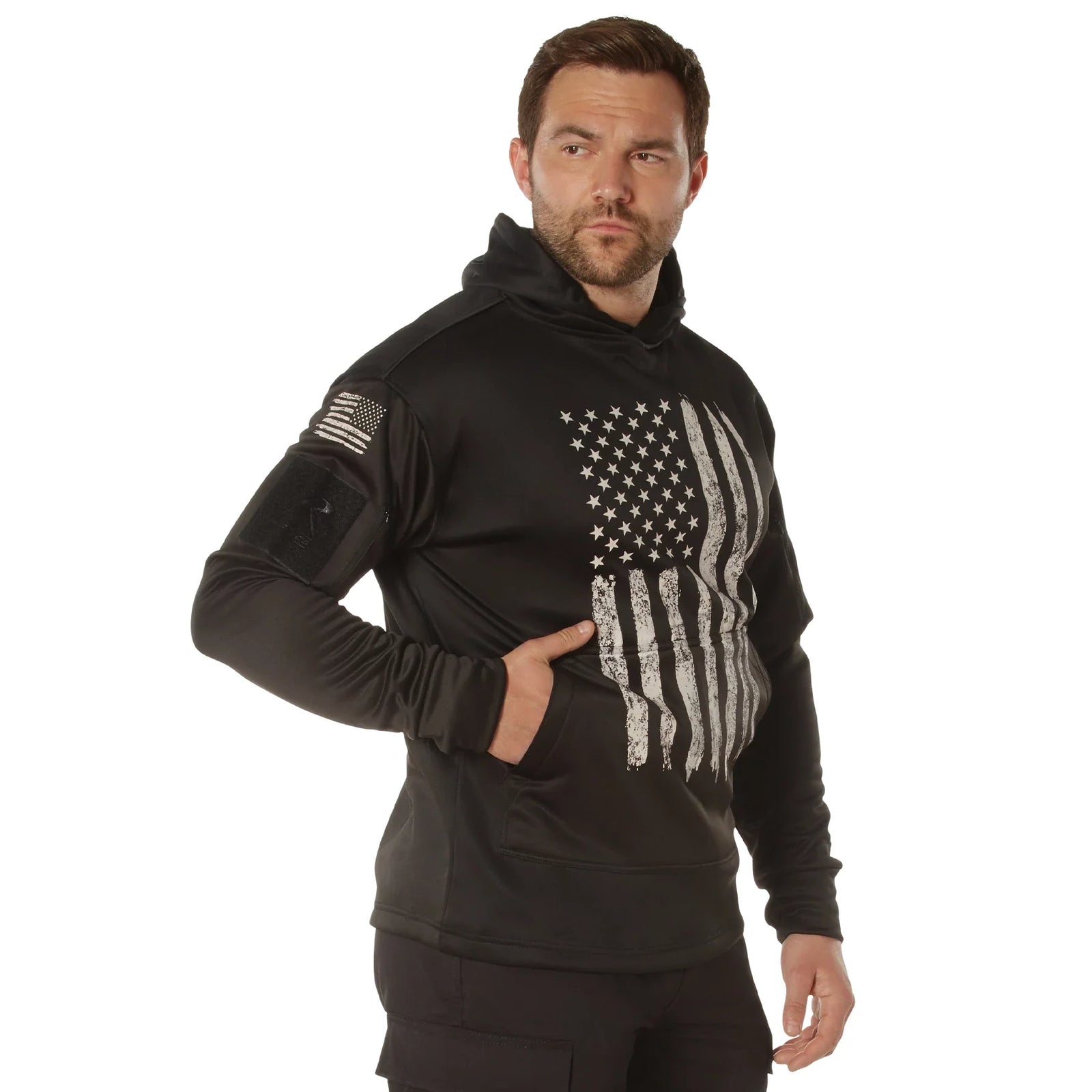 Concealed Carry U.s. Flag Hoodie - Black / s