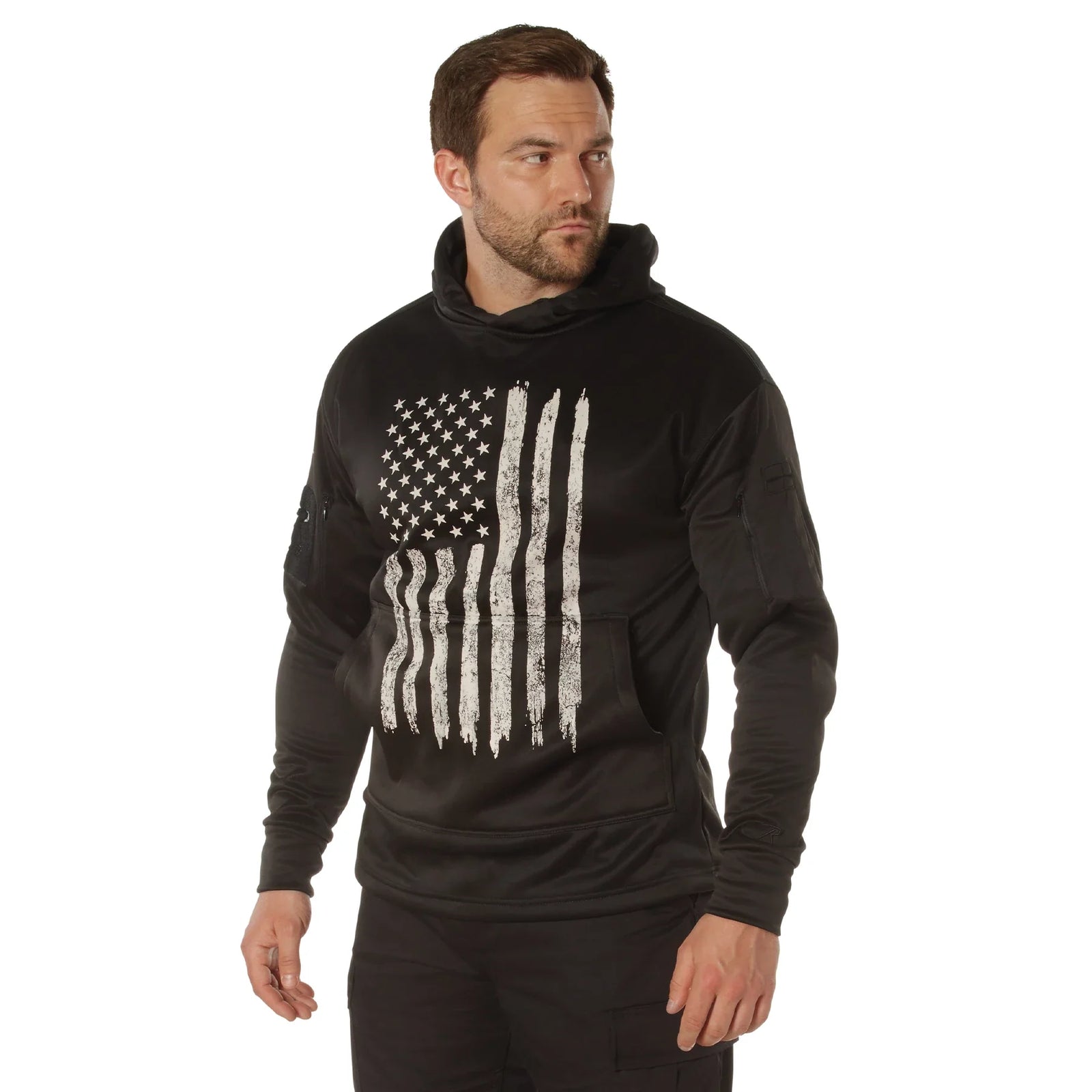 Concealed Carry U.s. Flag Hoodie - Black / s