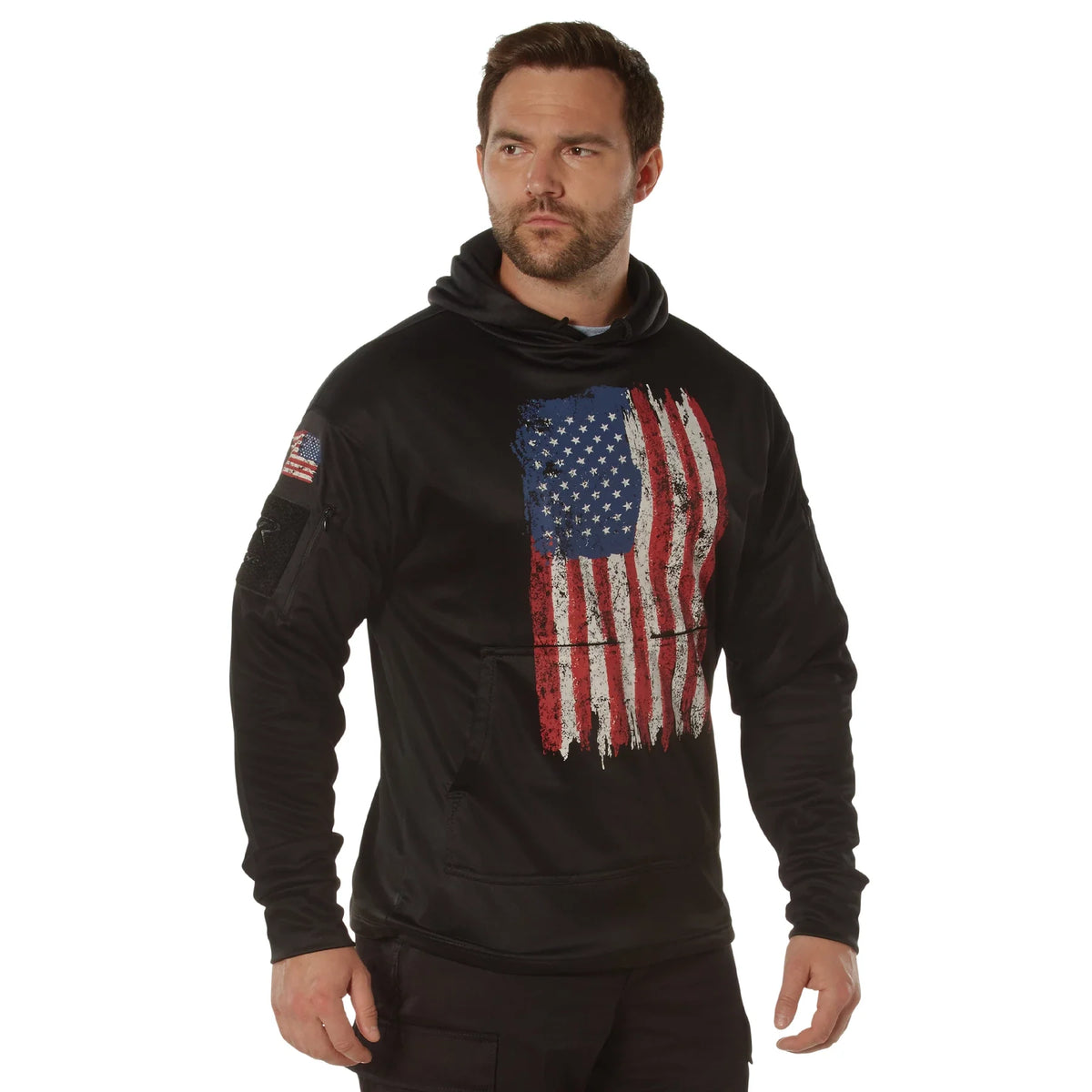 Concealed Carry U.s. Flag Hoodie - Red / White / Blue / 2xl