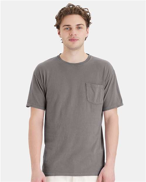 Concrete Grey Garment-Dyed Pocket T-Shirt - GDH150