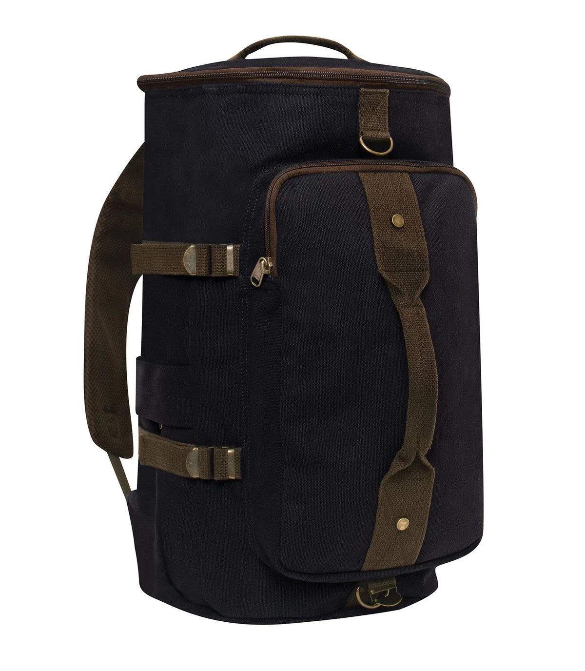 Convertible Canvas Duffle / Backpack - 19 Inches - Black
