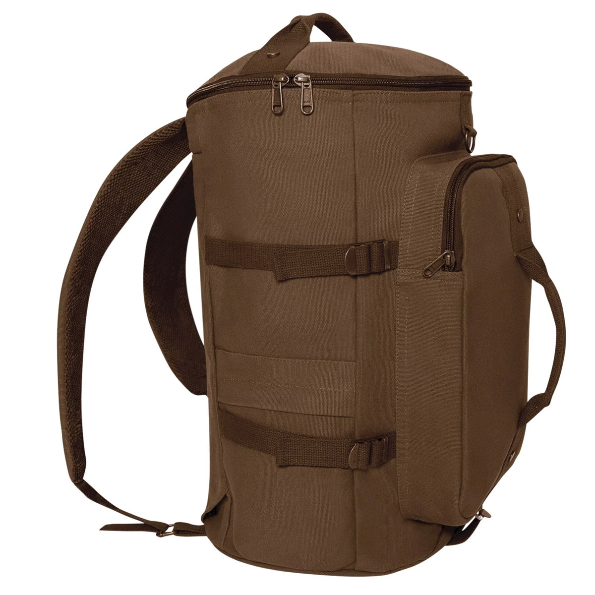Convertible Canvas Duffle / Backpack - 19 Inches - Brown