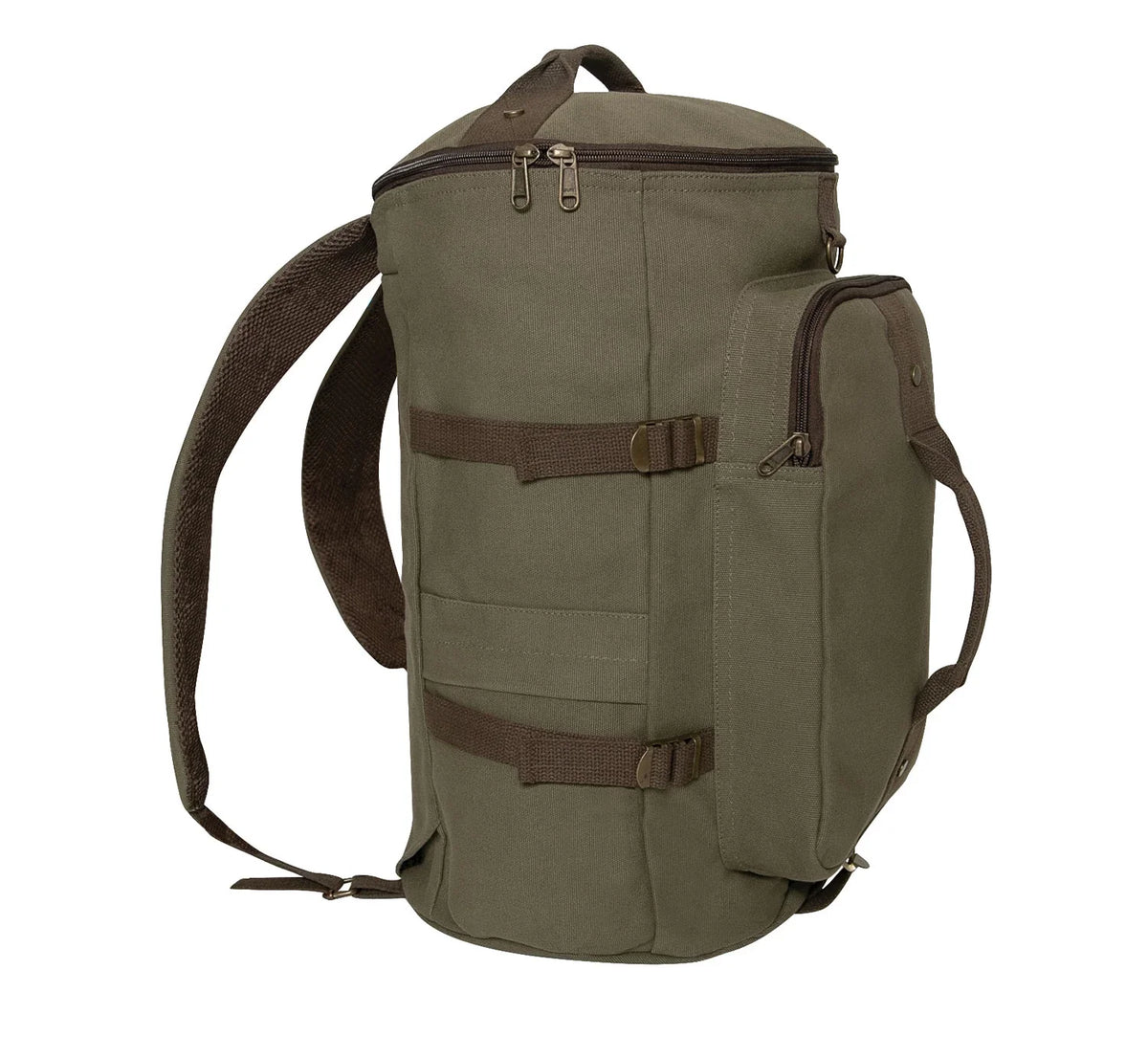 Convertible Canvas Duffle / Backpack - 19 Inches - Olive Drab