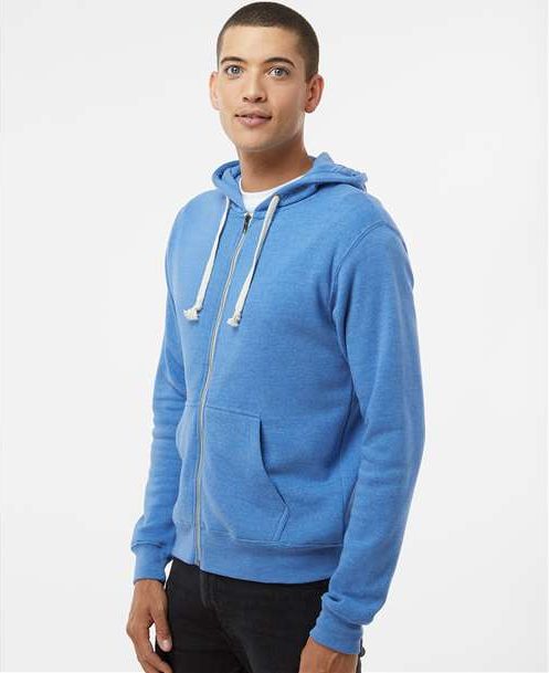 Cool Royal Triblend Triblend Full-Zip Hooded Sweatshirt - 8872