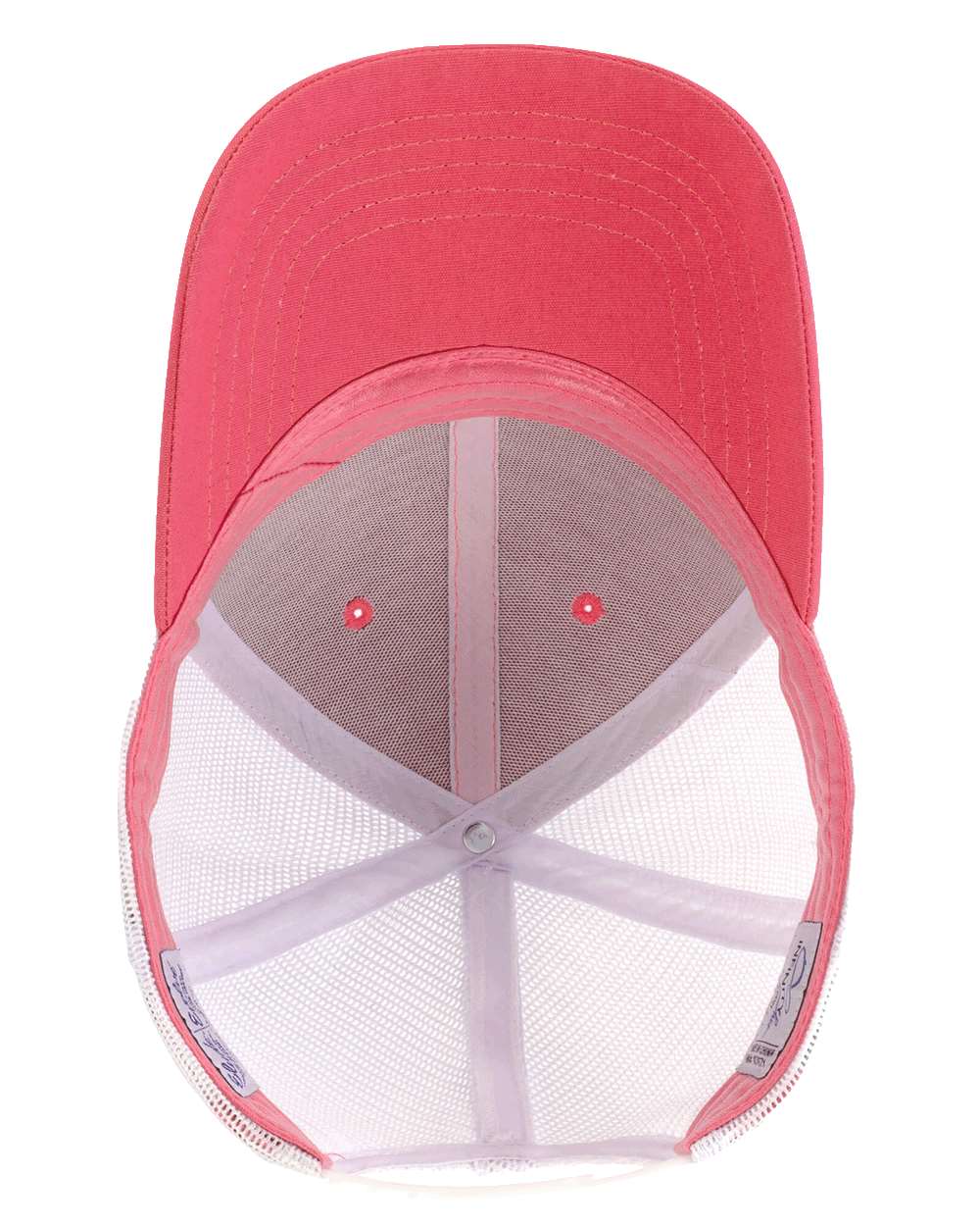 Coral/ White Women's Modern Trucker Cap - CHARLIE