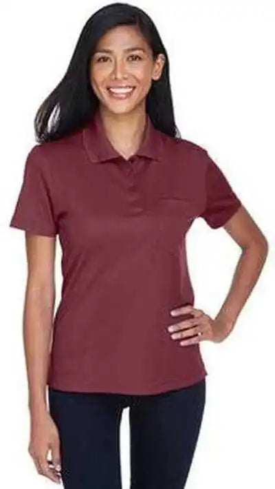 Core 365 78181p Ladies’ Origin Performance Pique Polo with Pocket Burgundy