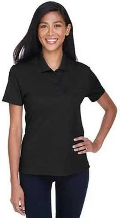 Core 365 78181p Ladies’ Origin Performance Pique Polo with Pocket Black
