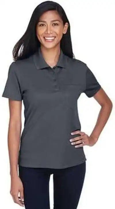 Core 365 78181p Ladies’ Origin Performance Pique Polo with Pocket - Carbon