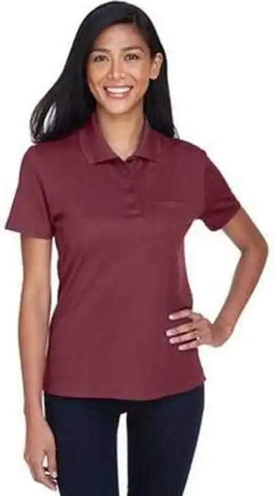 Core 365 78181p Ladies’ Origin Performance Pique Polo with Pocket Burgundy
