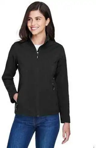 Core 365 78184 Ladies’ Cruise Two Layer Fleece Bonded Softshell Jacket Black