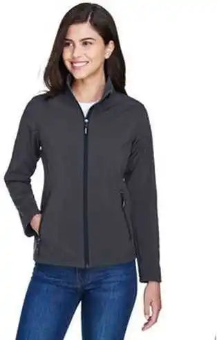 Core 365 78184 Ladies’ Cruise Two Layer Fleece Bonded Softshell Jacket Carbon