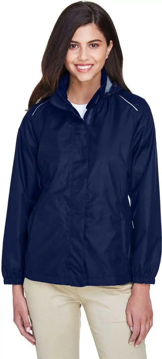 Core 365 78185 Ladies’ Climate Seam Sealed Lightweight Variegated Ripstop Jacket Navy