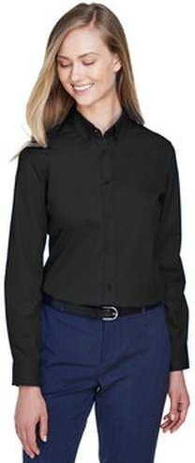 Core 365 78193 Ladies’ Operate Long-sleeve Twill Shirt - Black