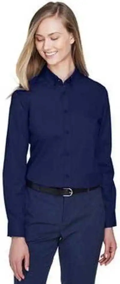 Core 365 78193 Ladies’ Operate Long-sleeve Twill Shirt - Navy