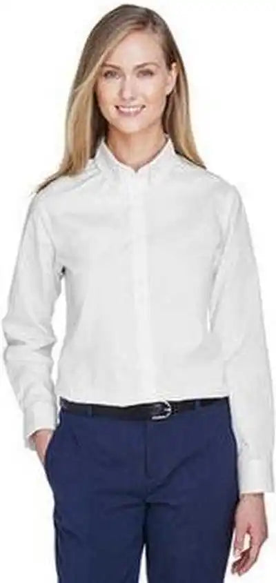 Core 365 78193 Ladies’ Operate Long-sleeve Twill Shirt - White