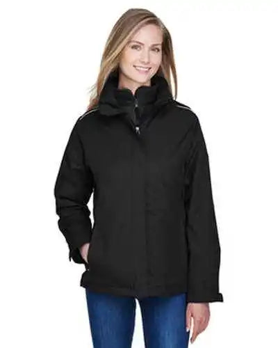 Core 365 78205 Ladies’ Region 3-in-1 Jacket with Fleece Liner - Black