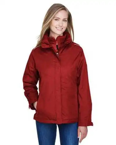 Core 365 78205 Ladies’ Region 3-in-1 Jacket with Fleece Liner - Red