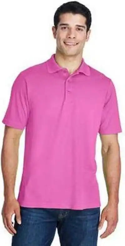 Core 365 88181 Men’s Origin Performance Pique Polo - Charcoality Pink