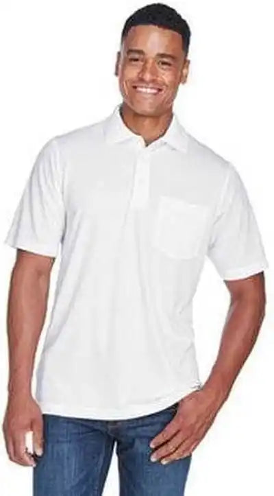 Core 365 88181p Men’s Origin Performance Pique Polo with Pocket White