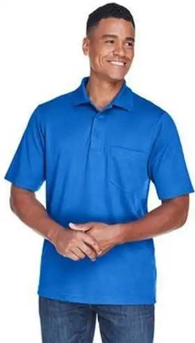 Core 365 88181p Men’s Origin Performance Pique Polo with Pocket - True Royal