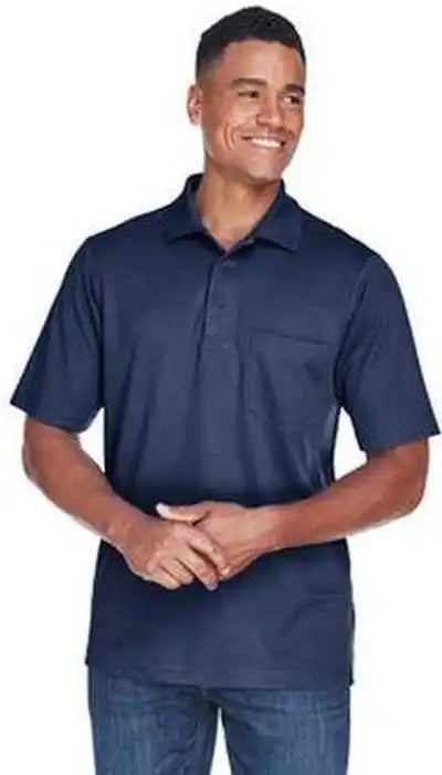 Core 365 88181p Men’s Origin Performance Pique Polo with Pocket - Navy