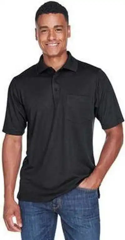 Core 365 88181p Men’s Origin Performance Pique Polo with Pocket Black