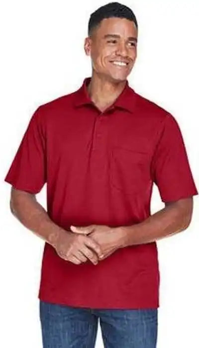 Core 365 88181p Men’s Origin Performance Pique Polo with Pocket - Red