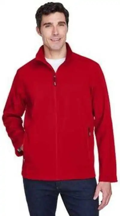 Core 365 88184 Men’s Cruise Two-layer Fleece Bonded Softshell Jacket - Red