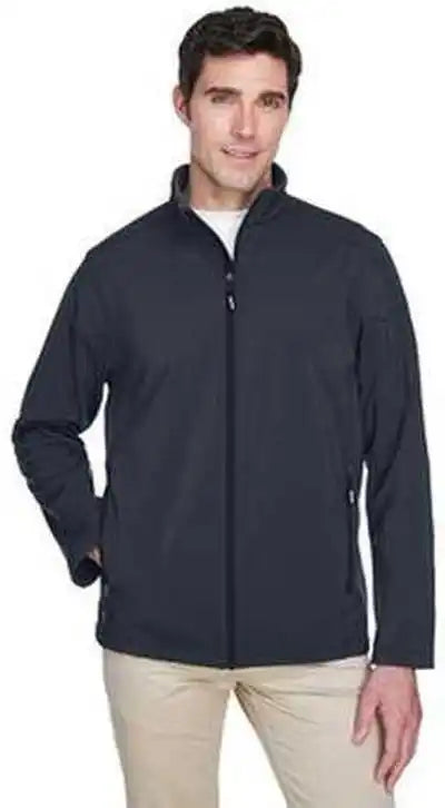 Core 365 88184 Men’s Cruise Two Layer Fleece Bonded Softshell Jacket Carbon
