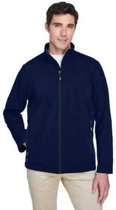 Core 365 88184t Men’s Tall Cruise Two Layer Fleece Bonded Softshell Jacket Navy