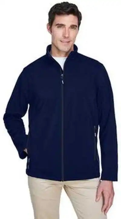 Core 365 88184t Men’s Tall Cruise Two Layer Fleece Bonded Softshell Jacket Navy