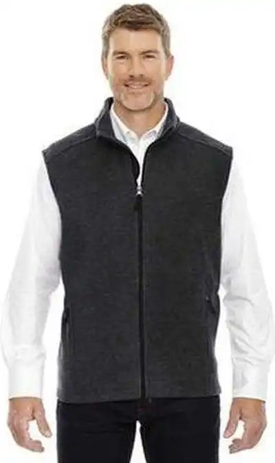 Core 365 88191 Men’s Journey Fleece Vest - Heather Charcoal