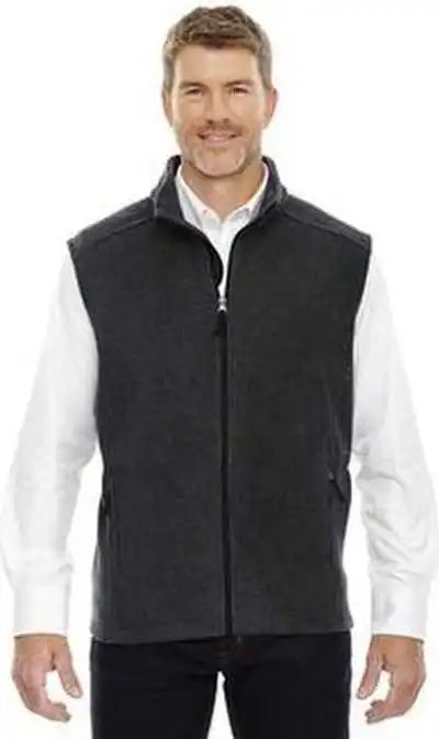Core 365 88191t Men’s Tall Journey Fleece Vest Heather Charcoal