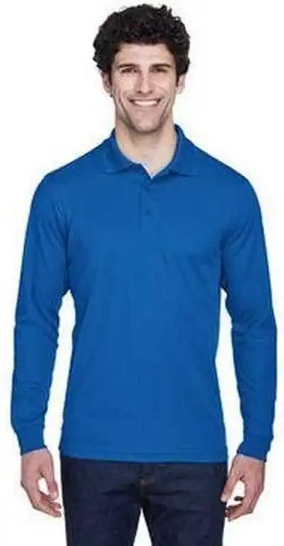 Core 365 88192 Men’s Pinnacle Performance Long-sleeve Pique Polo - True Royal