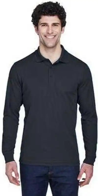 Core 365 88192 Men’s Pinnacle Performance Long-sleeve Pique Polo - Carbon