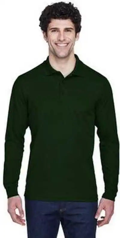 Core 365 88192 Men’s Pinnacle Performance Long-sleeve Pique Polo - Forest