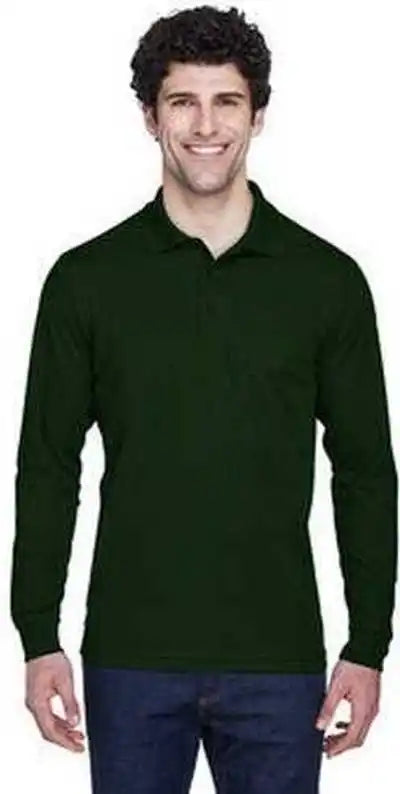 Core 365 88192 Men’s Pinnacle Performance Long-sleeve Pique Polo - Forest