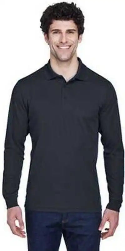 Core 365 88192t Men’s Tall Pinnacle Performance Long-sleeve Pique Polo - Carbon