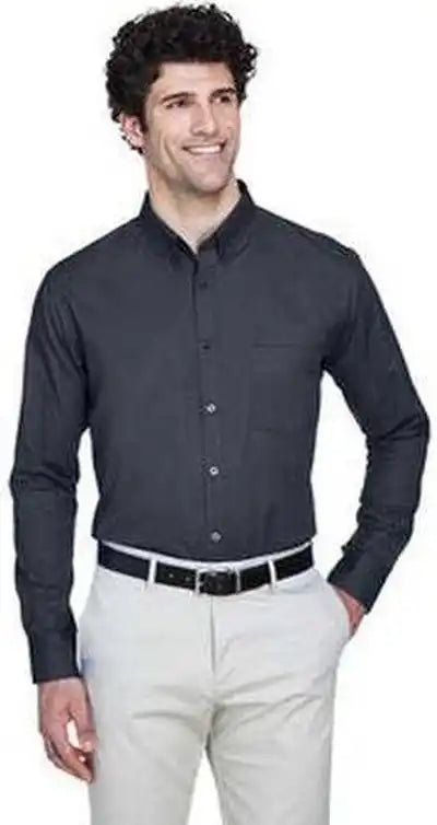 Core 365 88193 Men’s Operate Long-sleeve Twill Shirt - Carbon