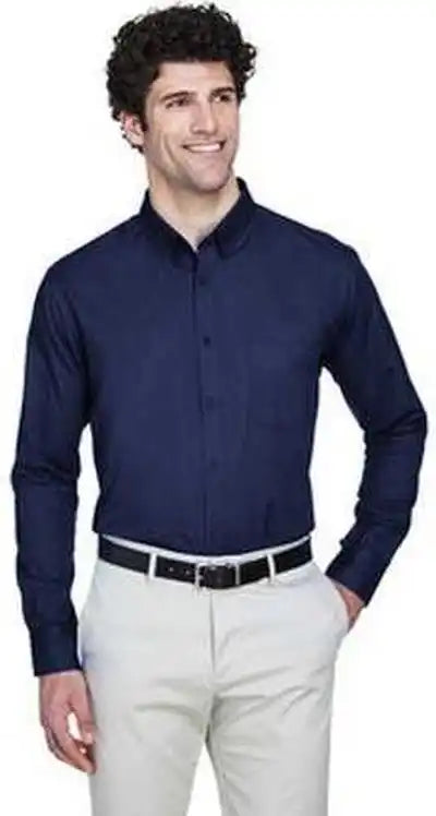 Core 365 88193 Men’s Operate Long-sleeve Twill Shirt - Navy