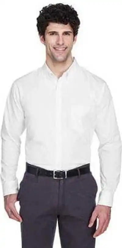 Core 365 88193 Men’s Operate Long-sleeve Twill Shirt - White